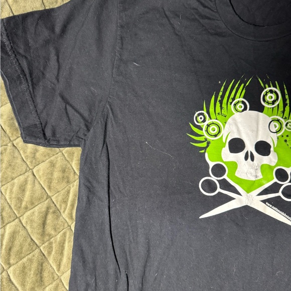 Graphic Black T-Shirt with Green Accents - Picture 6 of 7
